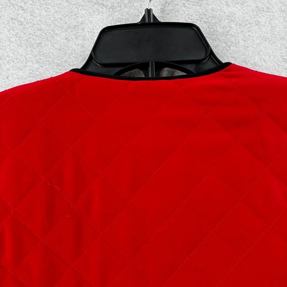 Susan‎ Graver Style Womens MEDIUM Jacket Red Quilted Frog Closure Chinese - Picture 9 of 13